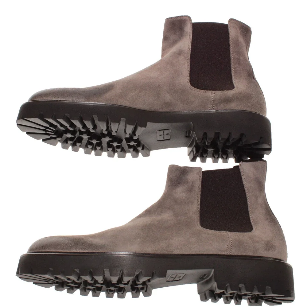 Tagliatore NWB Flint Pull On Chelsea Boots Size 45 (US 12) in Brown Suede